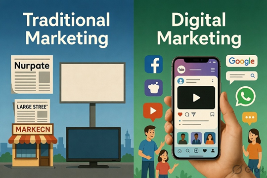 Traditional marketing v/s Digital marketing